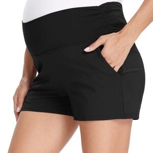 POSHGLAM Women's Maternity Pajama Shorts Buttery Soft Stretchy Lounge Yoga Short